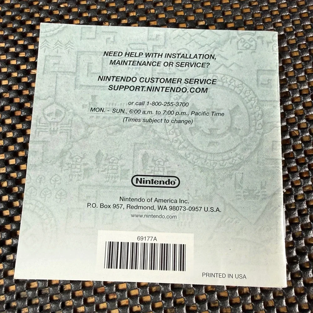 Nintendo Zelda Spirit Tracks Instruction Manual DS Replacement Booklet